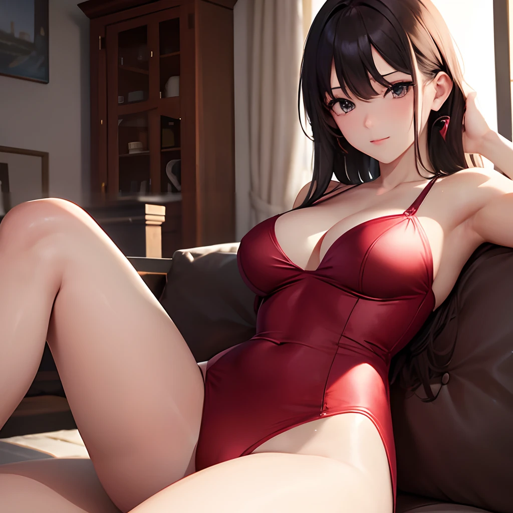 Beautuful Women,high school senior,sit-ups,Spread your legs,Red wine glasses