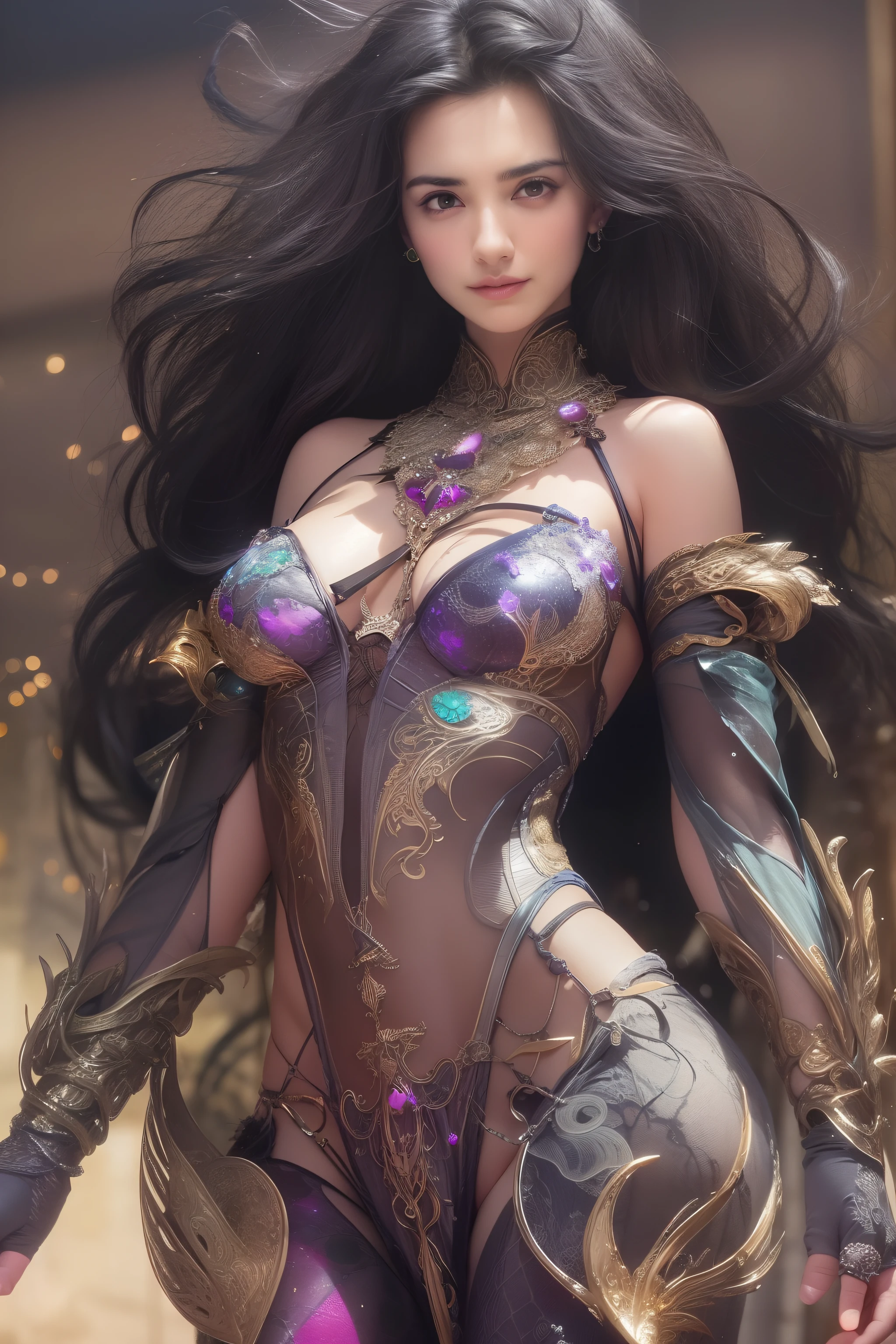 (Detailed iridescent bodysuit with beautiful fractal or marble design:1.5), (Beautiful and d delicate ruby, topaz, emerald and sapphire jewelry:1.6), Complex and colorful biomechanical bodysuit, Zentangle, mandalas, Entangled, Vulgarity, beutiful , (Open legs:1.4), obscend smile:1.2)arse, Obscene, mean, (raunchy:1.2), (Immoral:1.2), Lachish, (small breasts with raiseds,:1.6), (Cameltoe),ssion of ecstasy:1.2), Photorealistic, Offrt, Unity 8k wallpapr, 8K Portrait, Best Quality, Very high resolution, (Incredibly beautiful nature background:1.6), One girl, One beautiful teenage italian girl, (14 years old:1.3)exy and glamorous:1.1),sh expression:1.6), ductively smiling:1.2), (Fulody), (erotic posing:1.5), (Magic Attack Pose:1.6),(magical effects larkles or energy:1.5), (Electric shock from hands:1.1), Beautiful seductive face, Portrait, (Thick eyebrows:1.2), (Big purple eyes:1.2), Beautiful eyes with fine symmetry, (Ultra detailed eyes:1.4), (High resolution eyes:1.1), Intimate face, (ultra detailed skin texture:1.4), White skin, pale skin, Perfect Anatomy, Thin, (Beautiful toned body:1.1), Hair Bow, (Moist skin:1.1), full of sweat, No makeup, dark circles, Good anatomy, Focus Face, good-looking, (Emilia Clark:0.6) (Emma watson:0.3),(Jennifer Connelly:0.4), (sensual face:1.5), Elegant face, Nice, Dolce, Cyberpunk Sci-Fi, (Gauntlets with intricate and beautiful designs:1.2), Blurred background, Blurred foreground, depth of fields, (Motion Blur:1.1), (Small breasts:1.2), Sheer breast, (beautiful boob:1.2), (NSFW:1.2), large rivel, Juice stain, ng on breasts, (Slid toned body:1.5), (four fingers a thumb:1.2) , Good numbers, (Low-c medieval armor:1.2), (Bright chrome gold lingerie with sharp reflections:1.2) (Pedras preciosas:1.2)