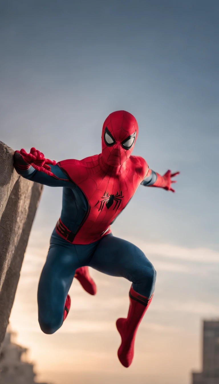 Spider-ManMarvel super strong, muscular, ABS, 35mm lens, photography, ultra details, HDR, UHD,8K