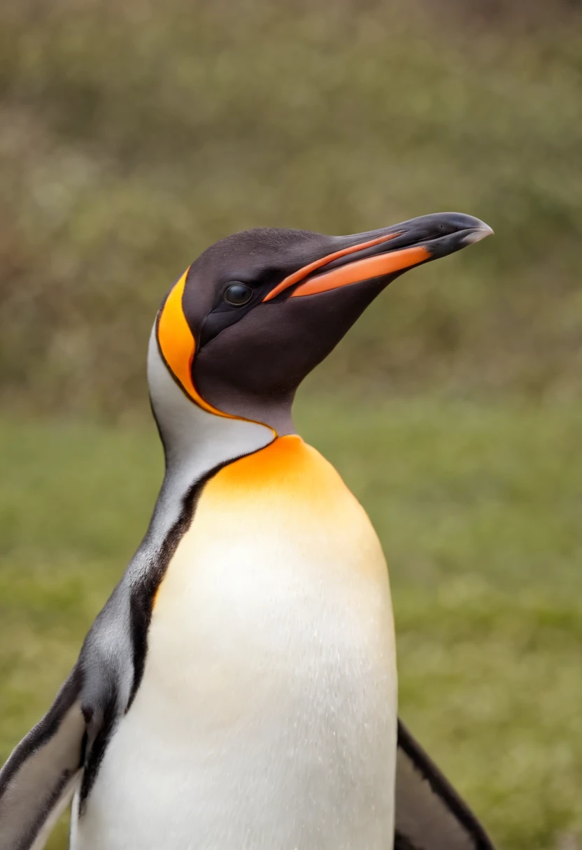 king penguin waving at camera