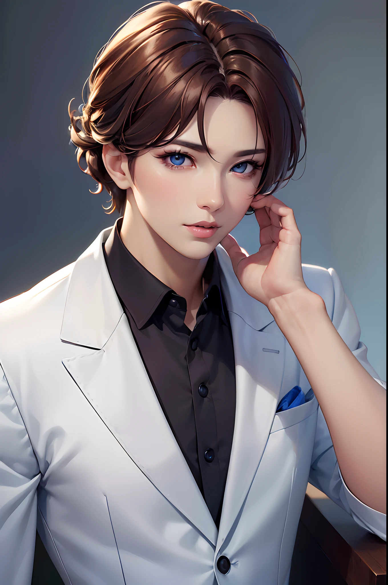 (best quality,ultra-detailed,realistic:1.37), small slanted asian eyes, light icy blue eye color, long eyelashes, longer lower eyelashes, very pretty slanted eyes, beautiful asian eyes