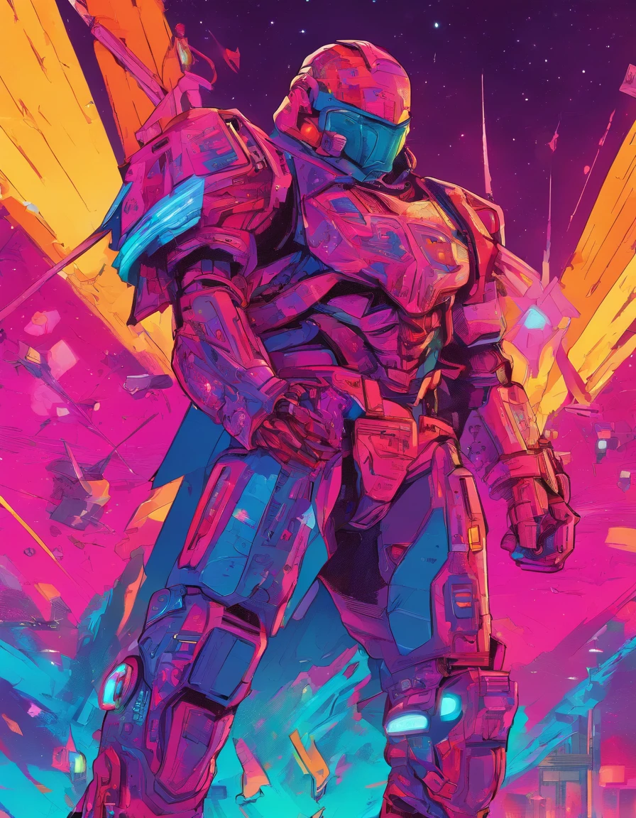 Cosmic Fallen Knight, cinzas cosmicas, estranho, assustador, cores muito brilhantes, light particles, com luz brilhante, Mshiff, Arte do papel de parede, Papel de parede UHD, artistic, intrincado
