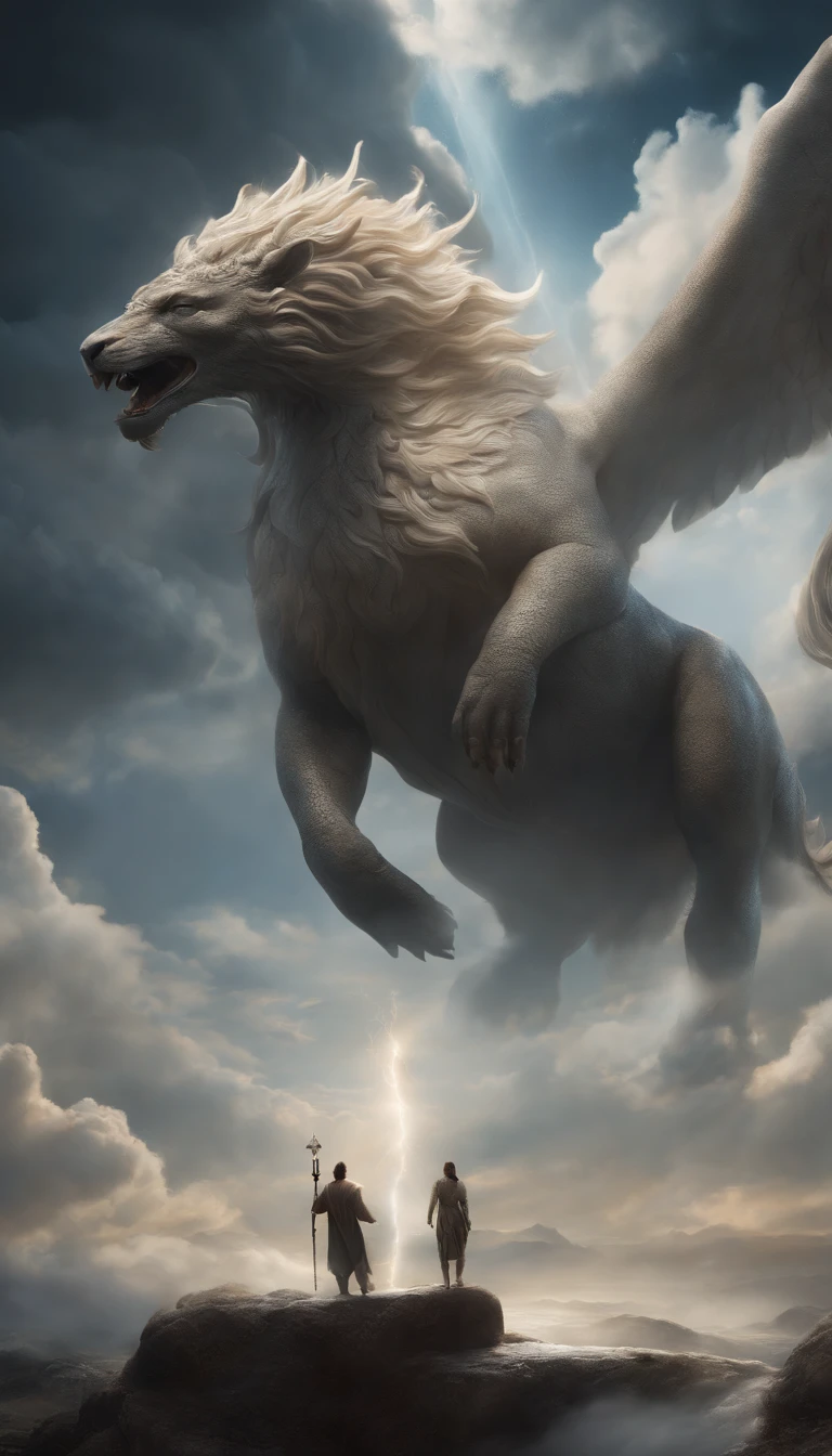 A celestial drama unfolded in the ethereal heavens as thick clouds formed an awe-inspiring spectacle. The billows weaved together, creating a wondrous creature of mythical lore. This captivating manifestation has become popular on Artstation, depicted with precise brushstrokes. The studio portrait reveals unrivaled intricacy and breathtaking detail. The creation is adorned with minuscule intricacies that are indescribable.