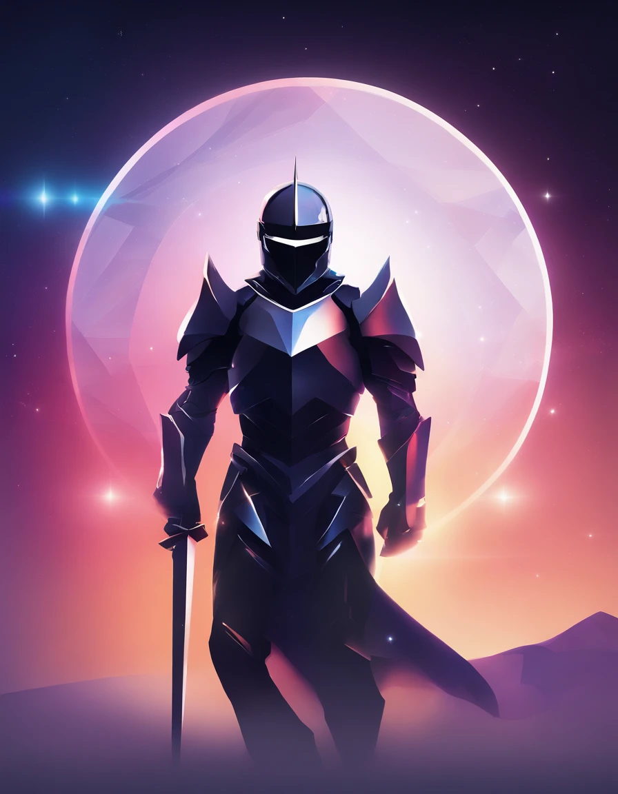 Cosmic Fallen Knight, cinzas cosmicas, estranho, assustador, cores muito brilhantes, light particles, com luz brilhante, Mshiff, Arte do papel de parede, Papel de parede UHD, artistic, intrincado