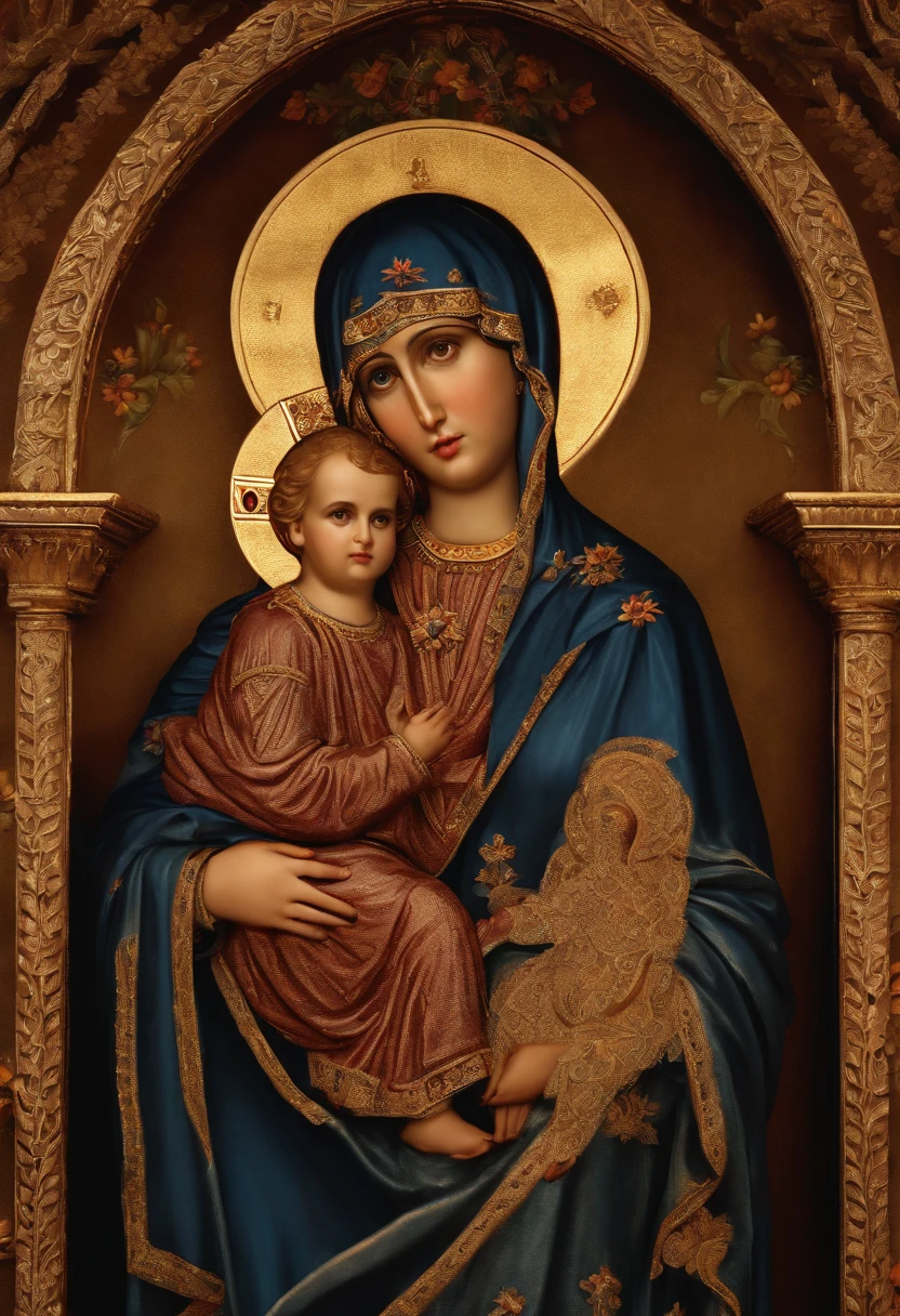 papel de parede CG Unity 8k altamente detalhado, qualidade superior, super detalhado, master part, Realistic, fotorrealista, Santa, Our Lady of Perpetual Help