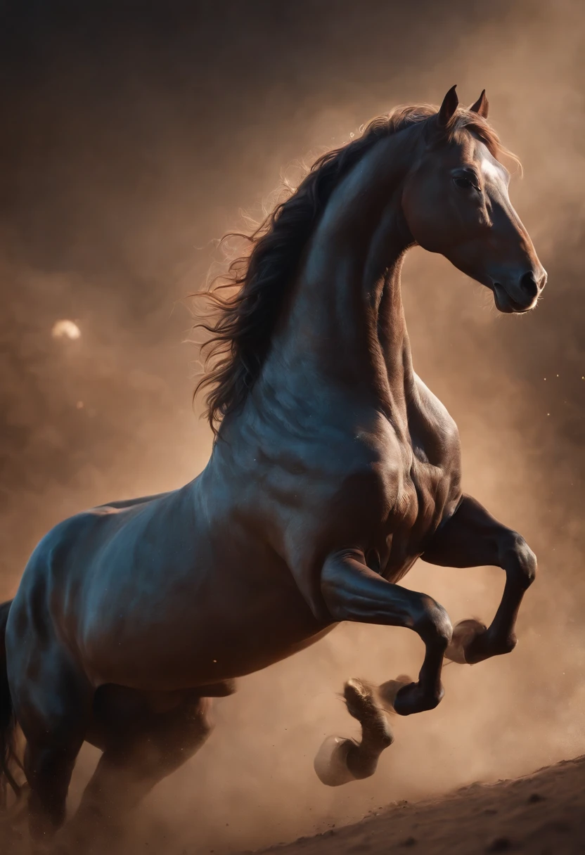 galaxya cavalo pintura fosca detalhada, cor profunda, genial, detalhes intrincados, tela inicial, cores complementares, arte conceitual de fantasia, 8k resolution trending on Artstation Unreal Engine 5