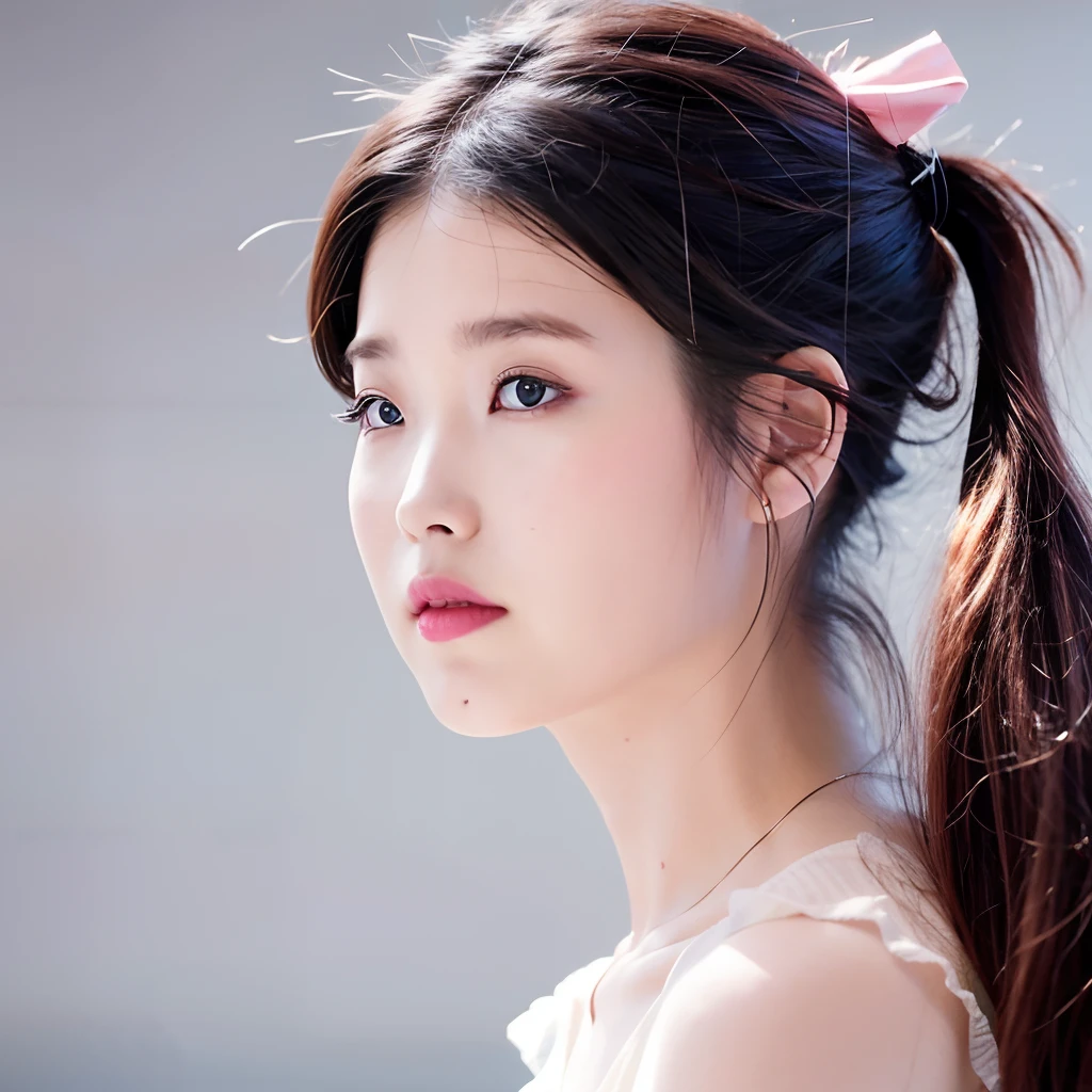 Best Quality, Ultra High Resolution, (Realistic:1.4),1Girl,IU,Back Arm,Colorful and Clear Focus,Soft Lighting,Intricate Details,Nude