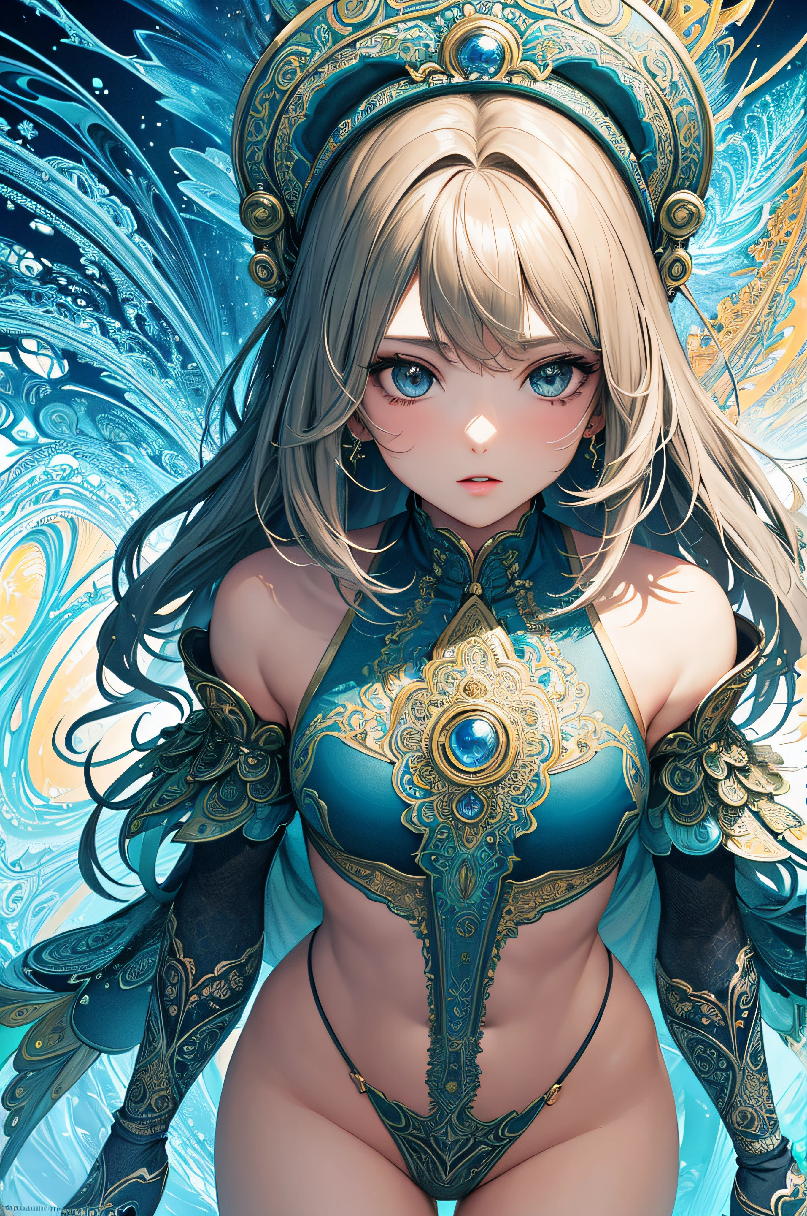 (masterpiece, top quality, best quality, official art, beautiful and aesthetic:1.2), (1girl:1.3), (fractal art:1.3),
