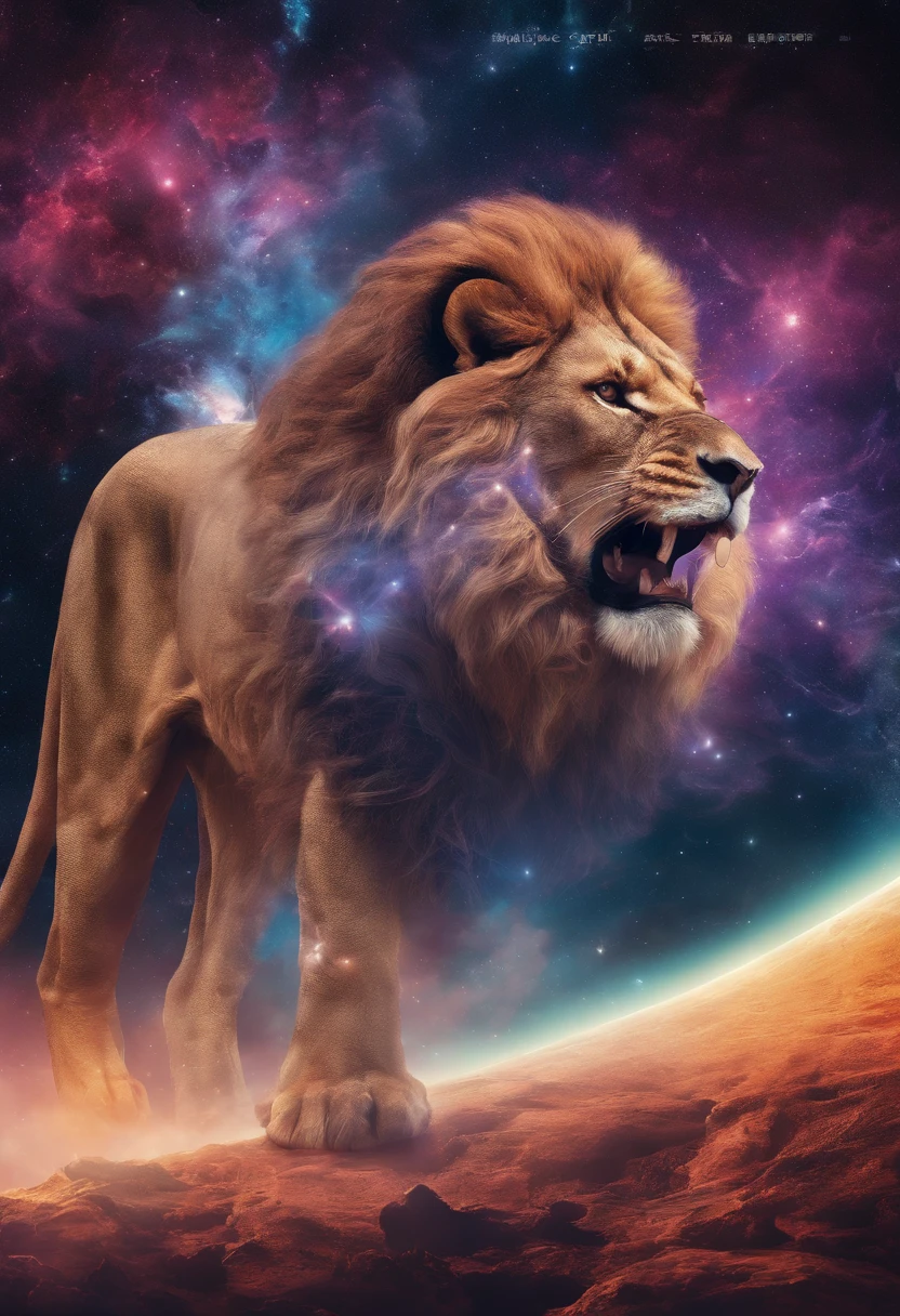 a photograph Galaxies, espirais, outer space, Nebulosas, estrelas, smoke billowing,espatacular imagem, detalhe intrincado, in the form of a lion, octane rendering, 8k hiper realista, Textura realista, Unreal Natural Lighting Engine, cinestill 800, (mola a 35mm |)