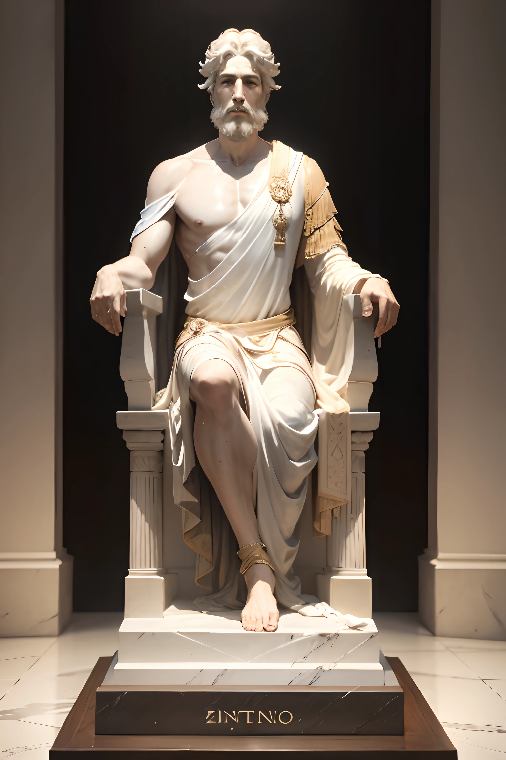 realistic image of the face of Zeno of Citius, father of stoicism