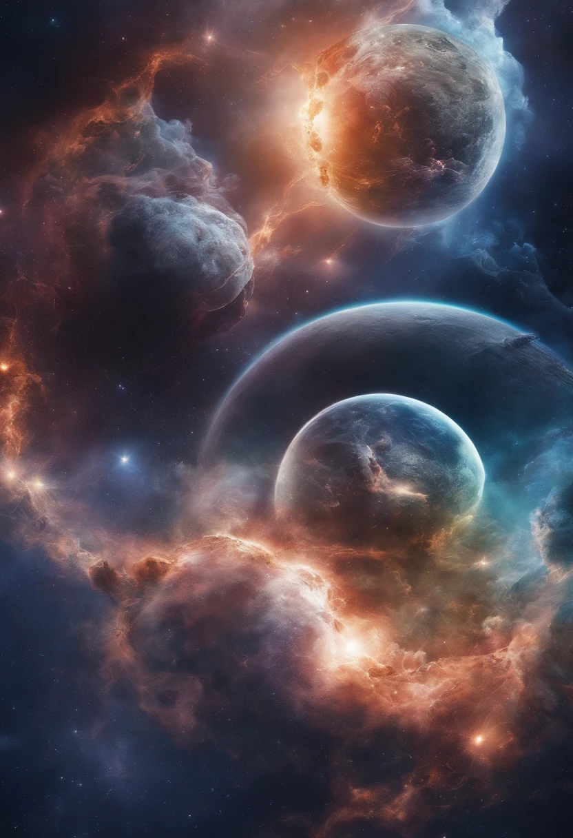 a photograph Galaxies, espirais, outer space, Nebulosas, estrelas, smoke billowing,espatacular imagem, detalhe intrincado, na forma de dois leoes lutando,2 leoes ferozes, octane rendering, 8k hiper realista, Textura realista, Unreal Natural Lighting Engine, cinestill 800, (mola a 35mm | |)