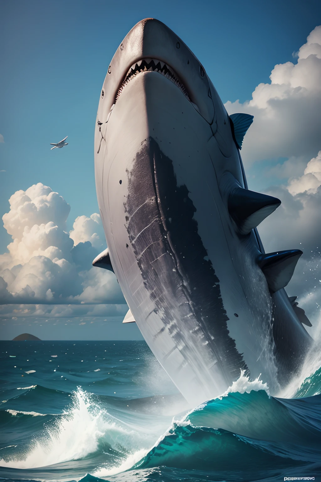 Crie uma imagem de um Megaladon