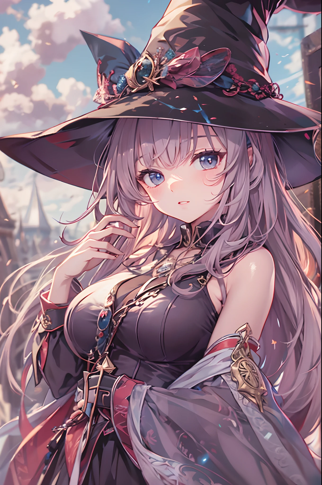 Nsfw:0.7(Master Masterpiece、best Quality、highestres、offical art、Beautifully Aesthetic:1.2)、(Master Masterpiece、beste Quality、best Quality、offical art、Beautifully Aesthetic:1.2)、(Master Masterpiece、beste Quality、beste Quality、offical art、Beautifully Aesthetic:1.2)、(1girls:1.3)、higly detailed、(Fractal Art:1.3)、colorfully、Supreme Details、「Enchanting witch from another world, big boob, Cleavage,It depicts a captivating beautiful witch manipulating magic in the castle gardens without limits。The castle spreads out、The garden there is、It creates an atmosphere as if a door to another world has appeared..。
Standing at the center is。His face is meticulously drawn.、He has a profound expression on his face, as if he strongly wishes for something.。In er hand is a luxurious wand.、From that wand is emitting mighty magical powers。 The magic cast is、It was released as an explosive force from the tip of the wand.、The energy that reverberates through the garden as a beam of colorful light is very powerful.、A beam of light makes a large trajectory in the sky.The charm of this painting is、The mighty and enchanting beauty of the witch、ve、It skillfully captures the mystique of the garden.。 、And the witch's facial expressions and movements are very realistic.、It has the power to draw the viewer into the place
In addition、the light and shadow production is also stunning。The beam of light emitted by the cane is、Illuminate the gardens and castle、pure、Creates a sense of distance from the visual light source to the witch.。Quality produces realistic images、It can convey visual beauty and story appeal at the same time
This is、Not only visually appealing works、It is a work that further enriches the visual experience by drawing a story.。 」We are thinking about the theme to the fullest。The images are very realistic and、Very detailed and、Must be a high resolution 16k。Sony F and 24-105mm f / Use a Sony Alpha 4 mirrorless camera with 1G OSS lenses。ISO sensitivity to 32,000、Shutter speed 1/Set to 125
