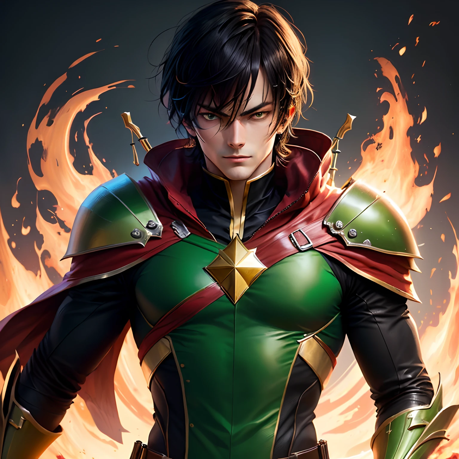 Lelouch Vi Britiannia, Green Arrow, Hyperdetailed, Fire