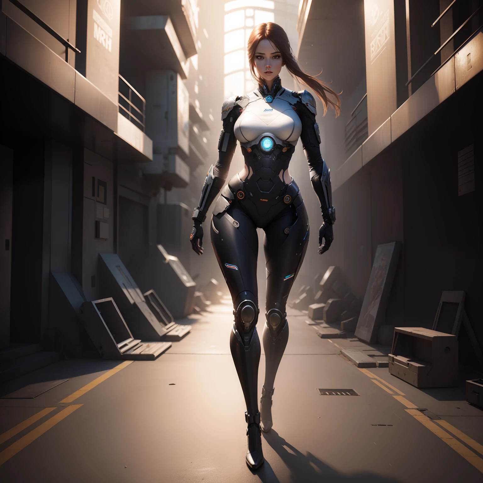 complex woman, machine parts, full body, high quality, 8k, detaled, beatiful body, realistic,