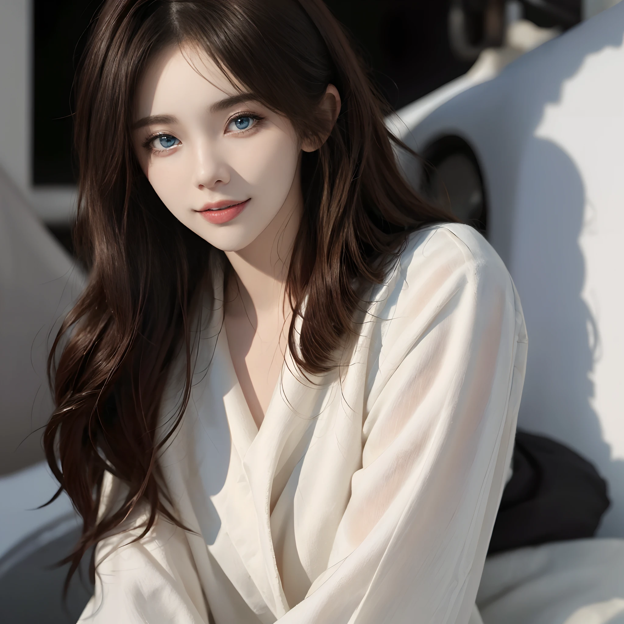 ((4K works))、masterpiece、(top-quality)、1 beutiful girl、Slim body、tall、((Attractive clothes in black and white))、(Detailed beautiful eyes)、Take selfies on the road at night、((Face similar to Carly Rae Jepsen))、((Long boyish red hair))、((Smaller face))、((Neutral face))、((Bright blue eyes))、((American adult women))、((Adult female 26 years old))、((cool lady))、((Like a celebrity))、((Smiling expression))、((Korean Makeup))、((elongated and sharp eyes))、((Happy dating))、((boyish))、((She is walking in front of the viewer))、Professional Photos、Icon Photo
