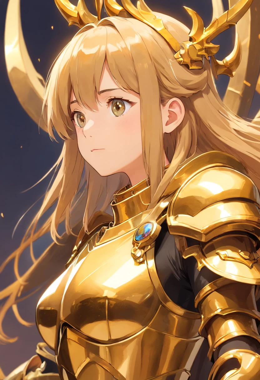 1 Girl gute face in a golden dragoon Armour, and Greatsword, UHD, masterpiece, anatomically correct, super detail, high details, high quality, best quality, highres, 8k