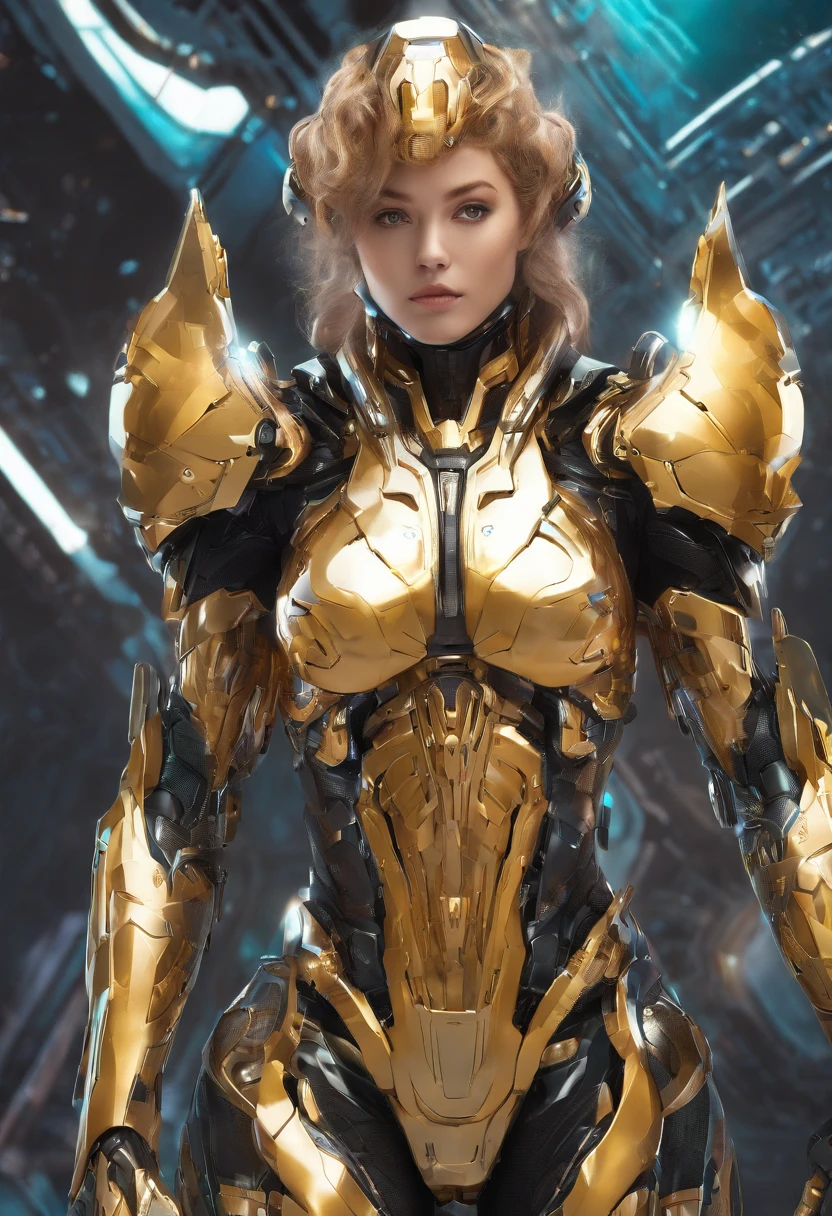1 Girl gute face in a golden dragoon Armour, and Greatsword, UHD, masterpiece, anatomically correct, super detail, high details, high quality, best quality, highres, 8k