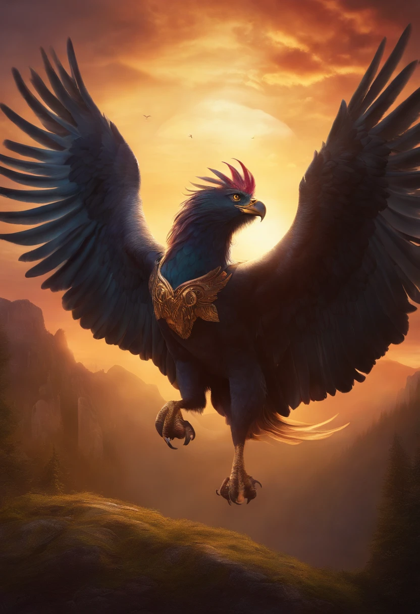 Create a hippogriff as an archetype of a therapy company called Hipnaturo