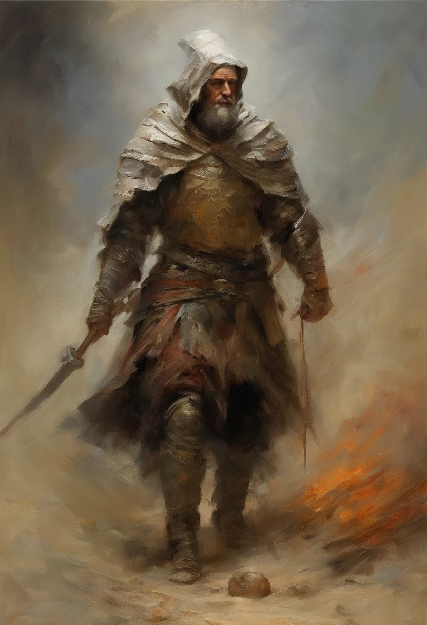 Realistic, 4k, Um anjo + Rei esqueleto com detalhes intrincados, Presentation of detailed information items and skill images with dynamic effects + com asas grandes, uma espada, a hood over his head in the background image of a war (caos)