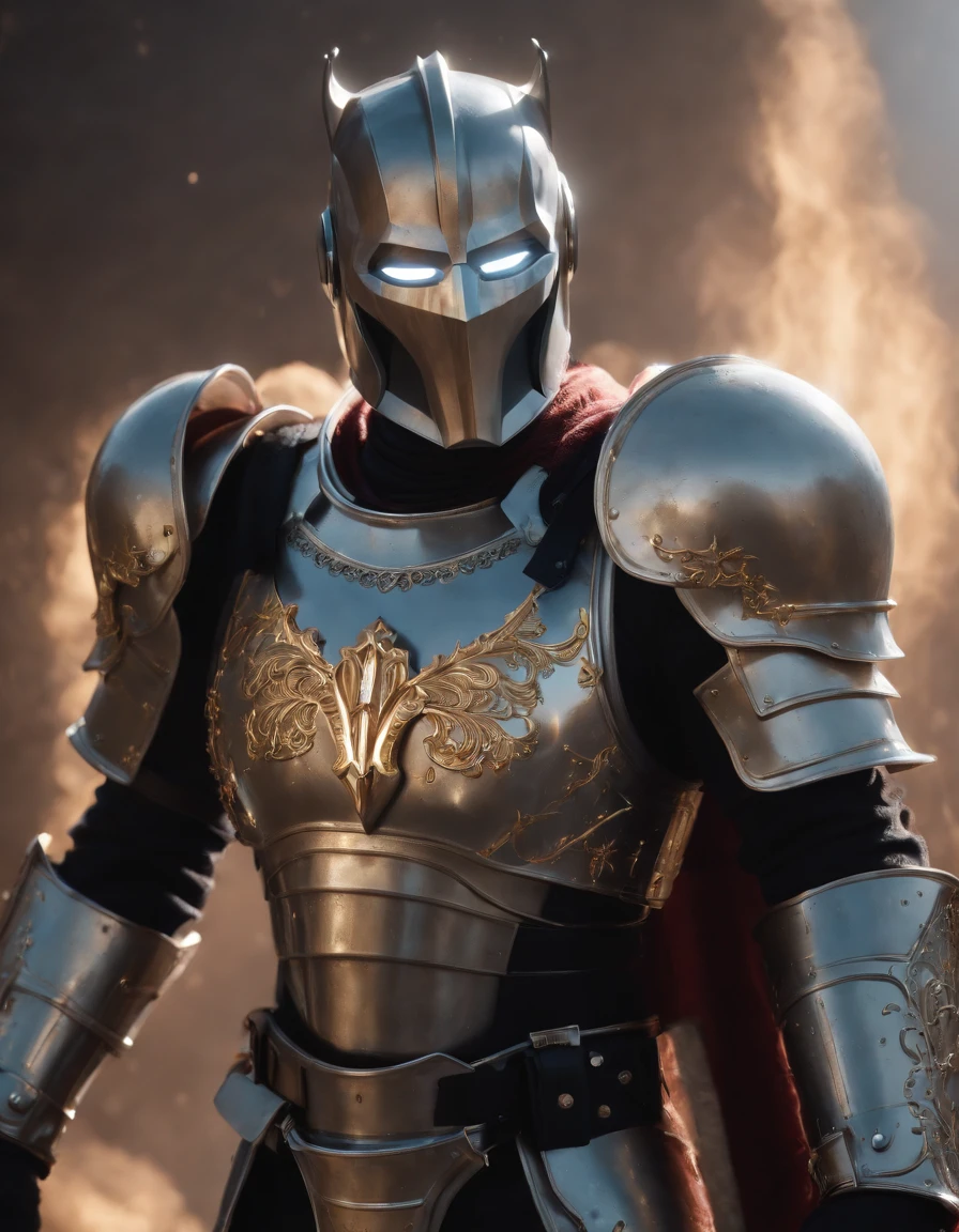 Cosmic Fallen Knight, cinzas cosmicas, estranho, assustador, cores muito brilhantes, light particles, com luz brilhante, Mshiff, Arte do papel de parede, Papel de parede UHD, artistic, intrincado