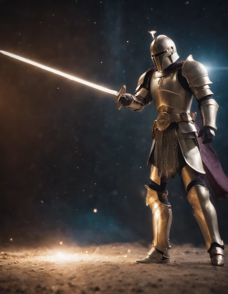 Cosmic Fallen Knight, cinzas cosmicas, estranho, assustador, cores muito brilhantes, light particles, com luz brilhante, Mshiff, Arte do papel de parede, Papel de parede UHD, artistic, intrincado