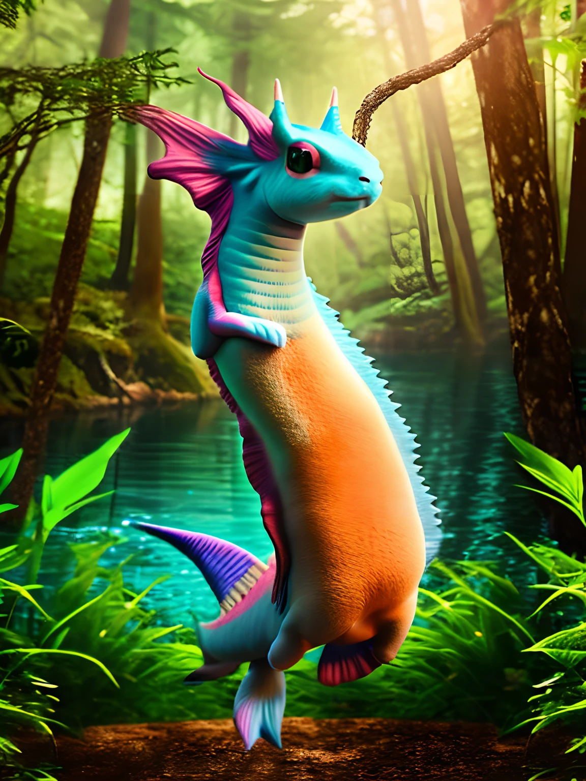 Vaporeon, feral, (((censored))), forest, water
