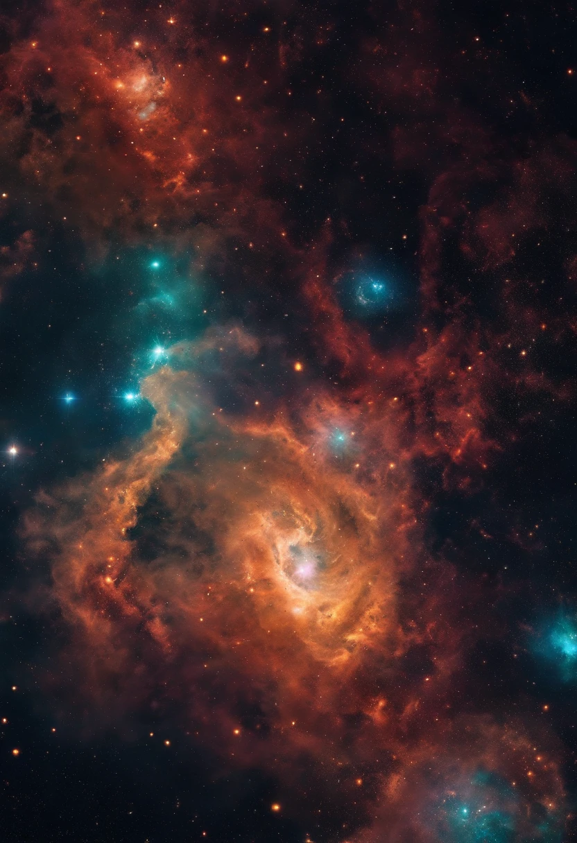 a photograph Galaxies, espirais, outer space, Nebulosas, estrelas, smoke billowing,espatacular imagem, detalhe intrincado,na forma tigre, octane rendering, 8k hiper realista, Textura realista, Unreal Natural Lighting Engine, cinestill 800, (mola a 35mm | | | |)