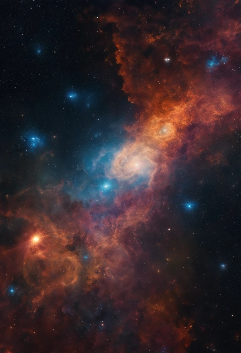 a photograph Galaxies, espirais, outer space, Nebulosas, estrelas, smoke billowing,espatacular imagem, detalhe intrincado,na forma tigre, octane rendering, 8k hiper realista, Textura realista, Unreal Natural Lighting Engine, cinestill 800, (mola a 35mm | | | |)