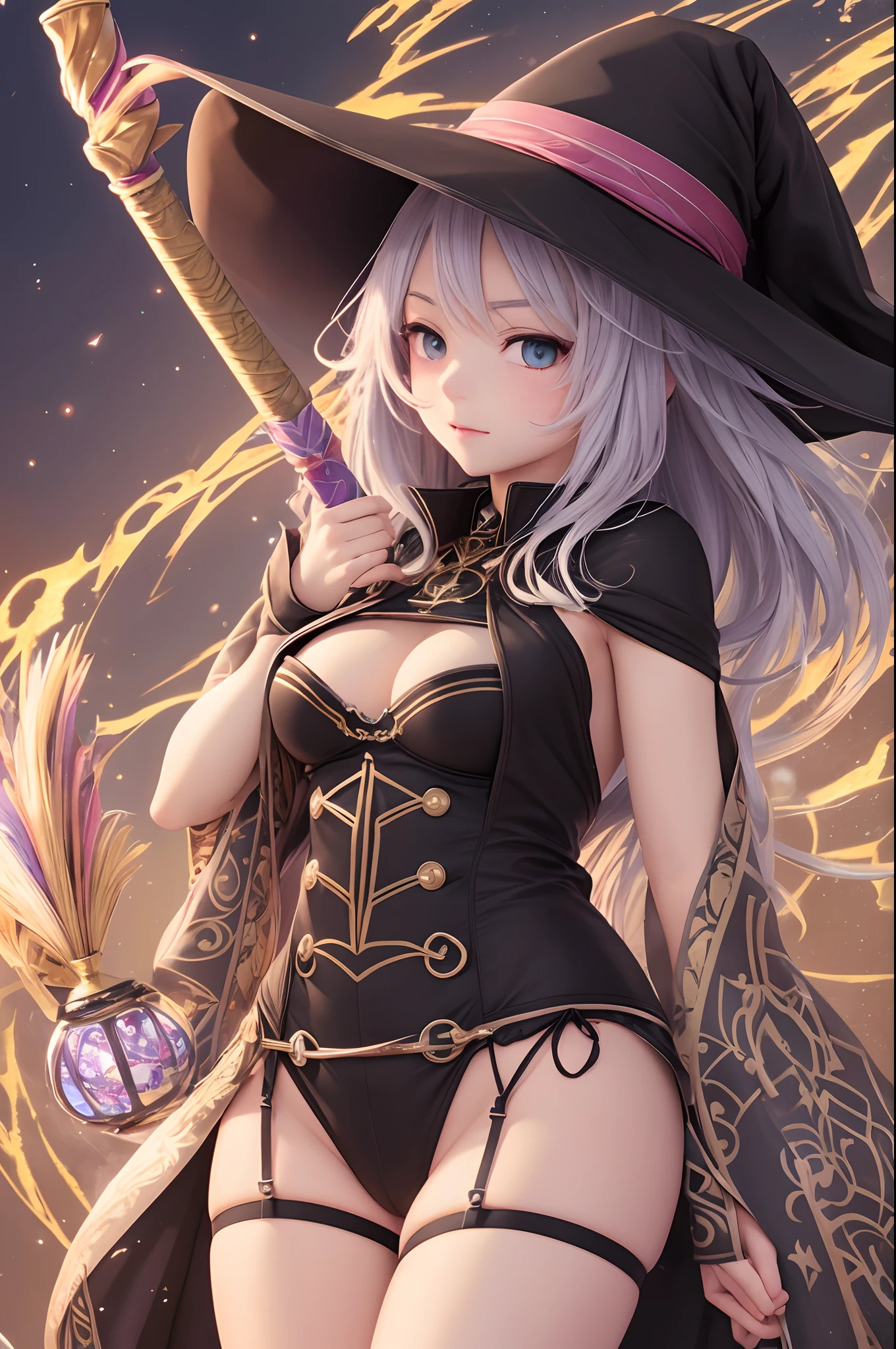 Sexy Wizard , wizards Hat, Masterpiece, Ultra Resolution, 8K, HDR, Ultra Detail,