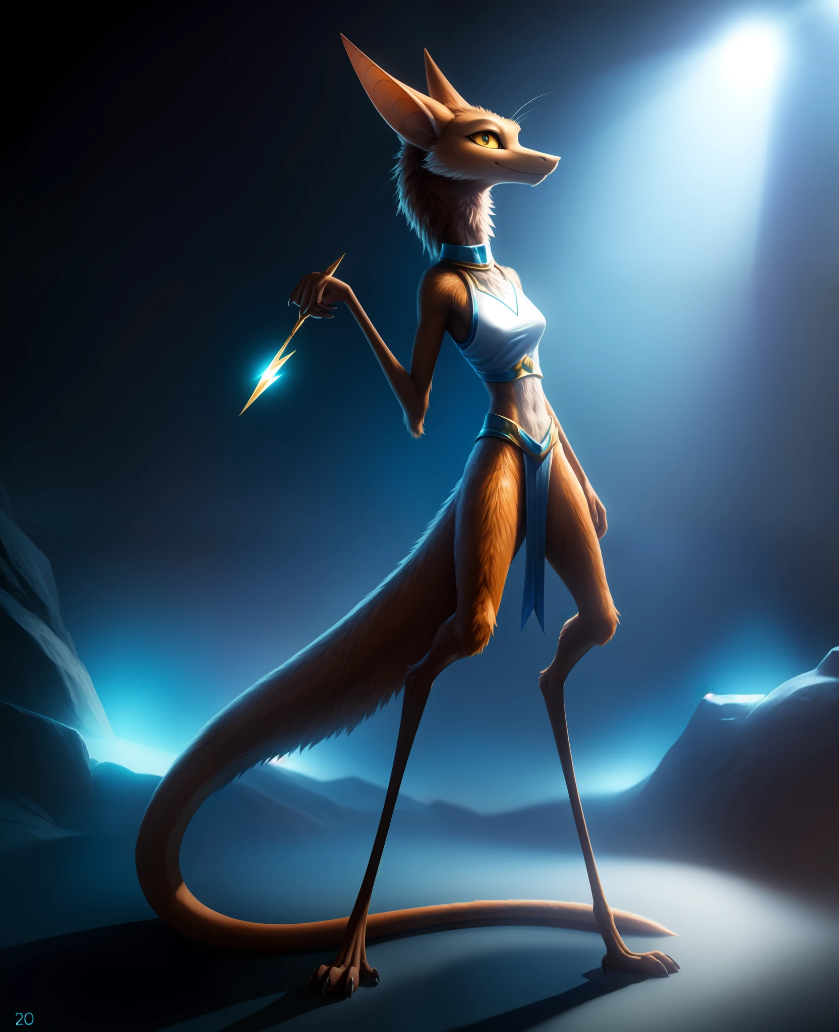 yinglet, anthro, long legs, long arms, cothed, high quality photography, volumetric lighting, flash with softbox, 4k, Canon EOS R3, hdr, smooth, sharp focus, high resolution, award winning photo, 80mm, f2.8