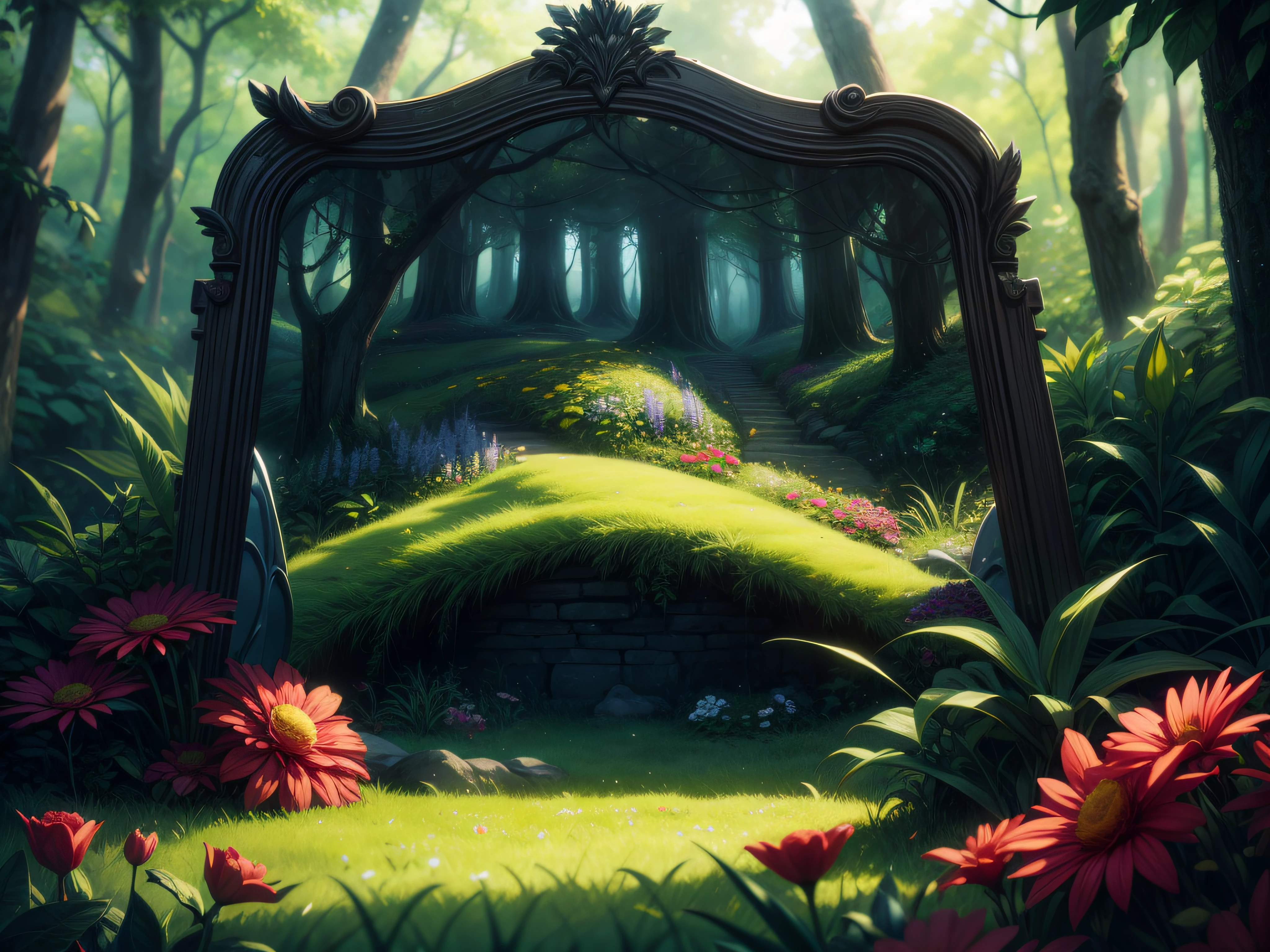 (popup book:1.5),(Green hills and woods,a plant,Flowers),(Rich in color
rich,Best quality,detail detail,tmasterpiece,folk art,Cinematic lighting effects,4K,Chiaroscuro)