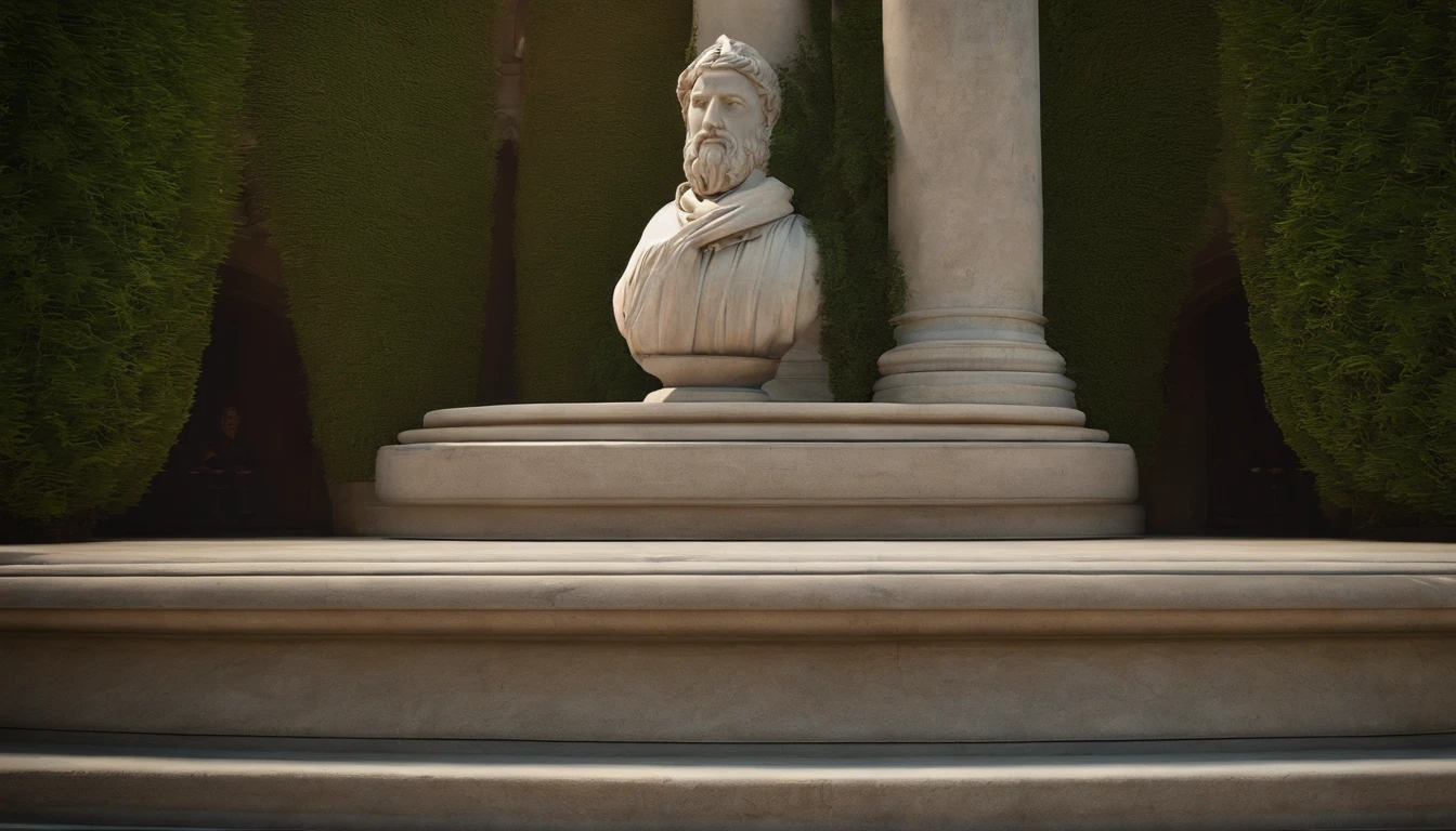 Stoic statue, cinza, antiga