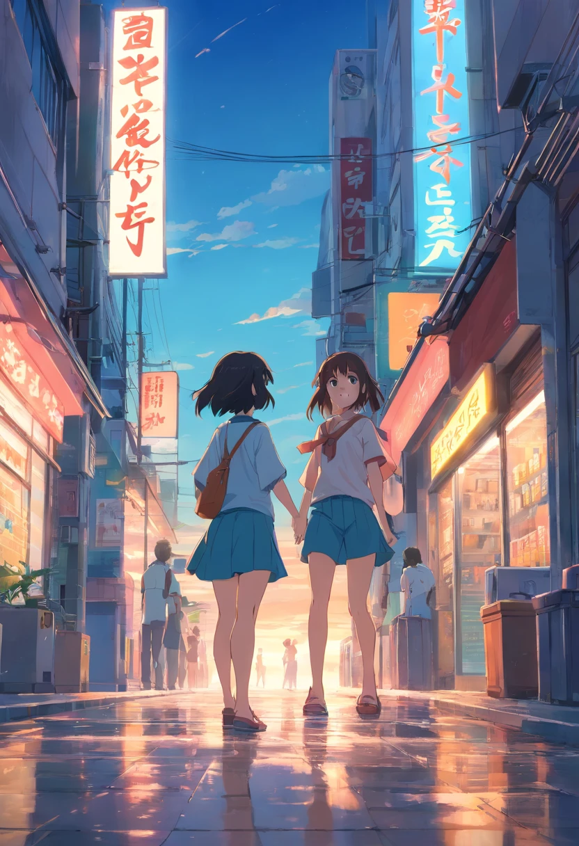 blackground de cenario de uma rua estilo anime sem nenhuma pessoa