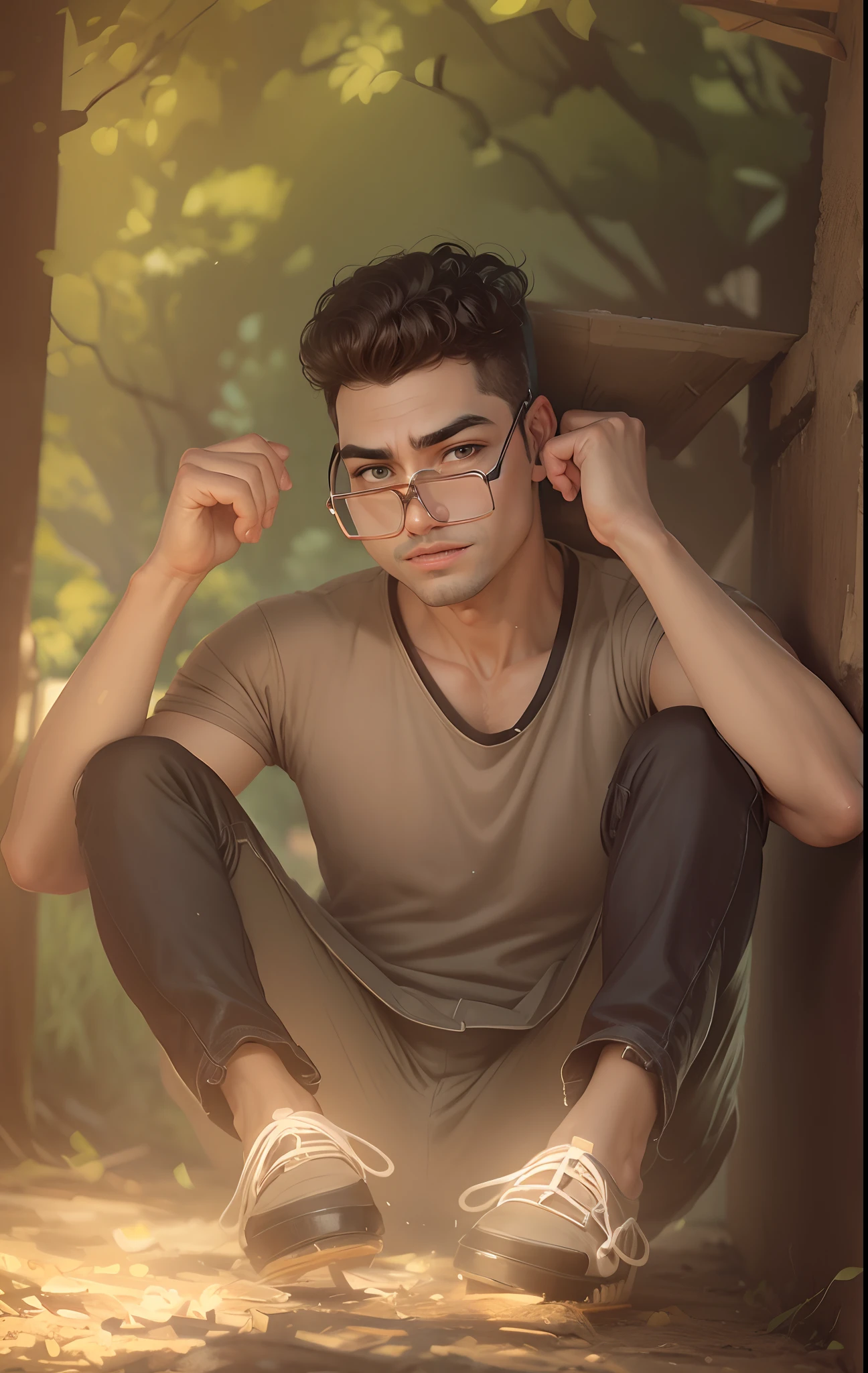 Change background cartoon but realistic face same to same