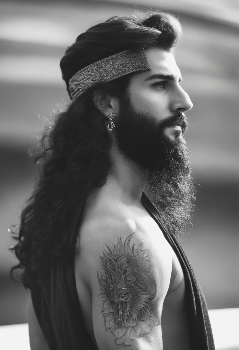 physical features: Cabelos pretos, barba por fazer, 1,85m de altura.
Cicatrizes/Marcas: A scar on his right arm.
Tatuagens/Piercings: Tattoo of a dragon on the left forearm.
Visible Moles: Two spots near the neck.
Roupas e Pertences: The last time he was seen, Andrew was wearing a black T-shirt and jeans. Trazia uma mochila com ele.