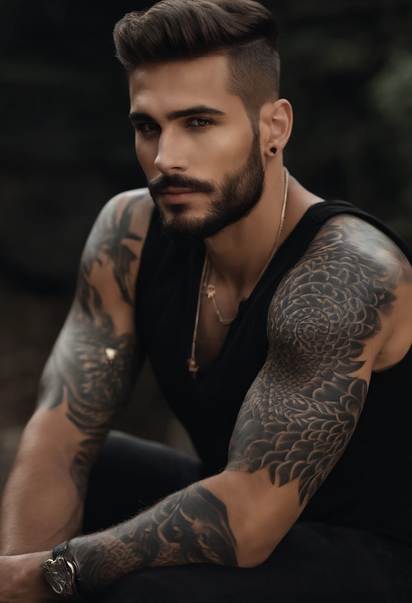 physical features: Cabelos pretos, barba por fazer, 1,85m de altura.
Cicatrizes/Marcas: A scar on his right arm.
Tatuagens/Piercings: Tattoo of a dragon on the left forearm.
Visible Moles: Two spots near the neck.
Roupas e Pertences: The last time he was seen, Andrew was wearing a black T-shirt and jeans. Trazia uma mochila com ele.
estilo ordem paranormal rpg