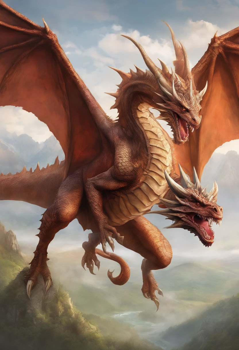 Create a large dragon with chains