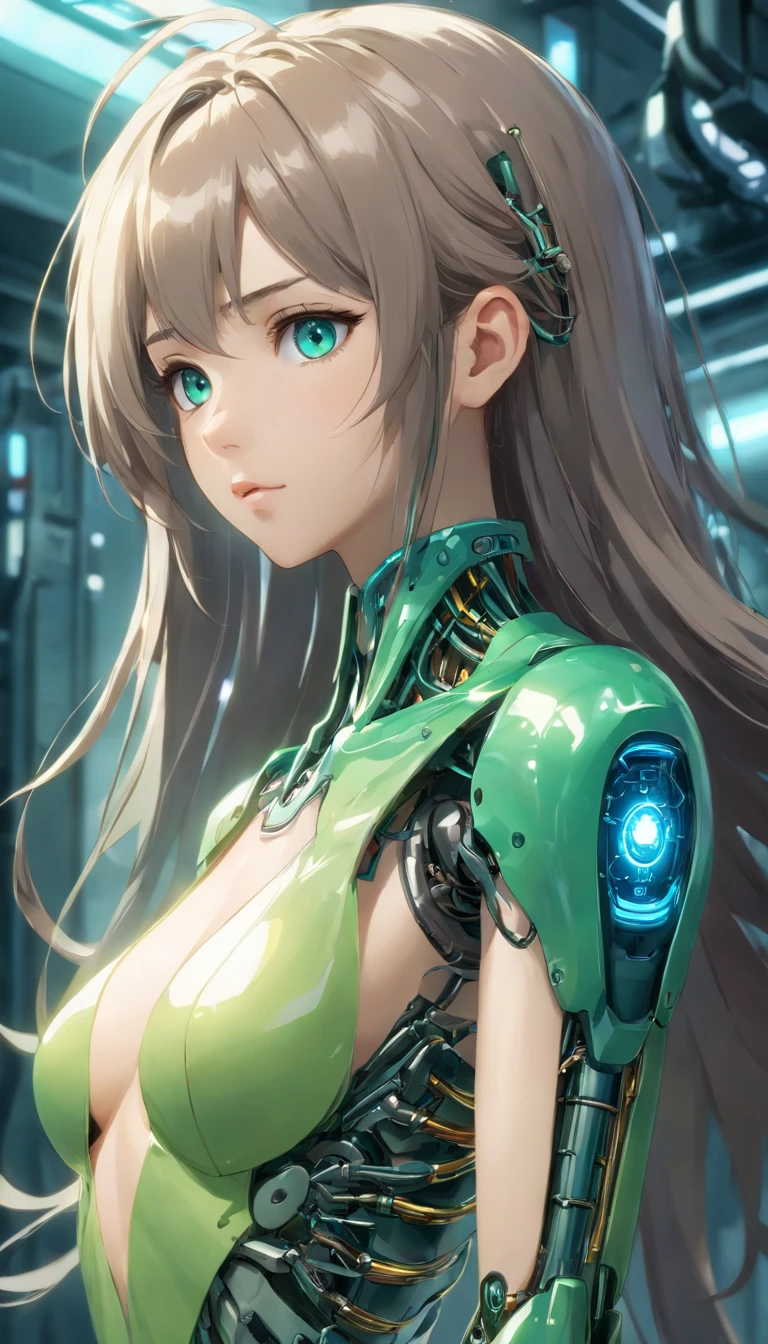 Porcelana Mujer Android, ciborg, Robotic Parts, 150 mm,cuerpo completo, hermoso estudio luz suave, Luz de llanta, Detalles vibrantes,encaje, hiperrealista, Anatomical, electrical wires, microchip, elegante, Laboratorio en segundo plano, Renderizado de octanaje, h.Estilo R Giger, 8k,cabello azul,Asymmetrical long hair,cuerpo translucido,ojos verdes, Miki Asai Macro Photography, cuerpo completo, hiper detallado, tendencias en Artstation, foco nítido, Foto de estudio, Detalles intrincados, Altamente detallado, por Greg Rutkowski