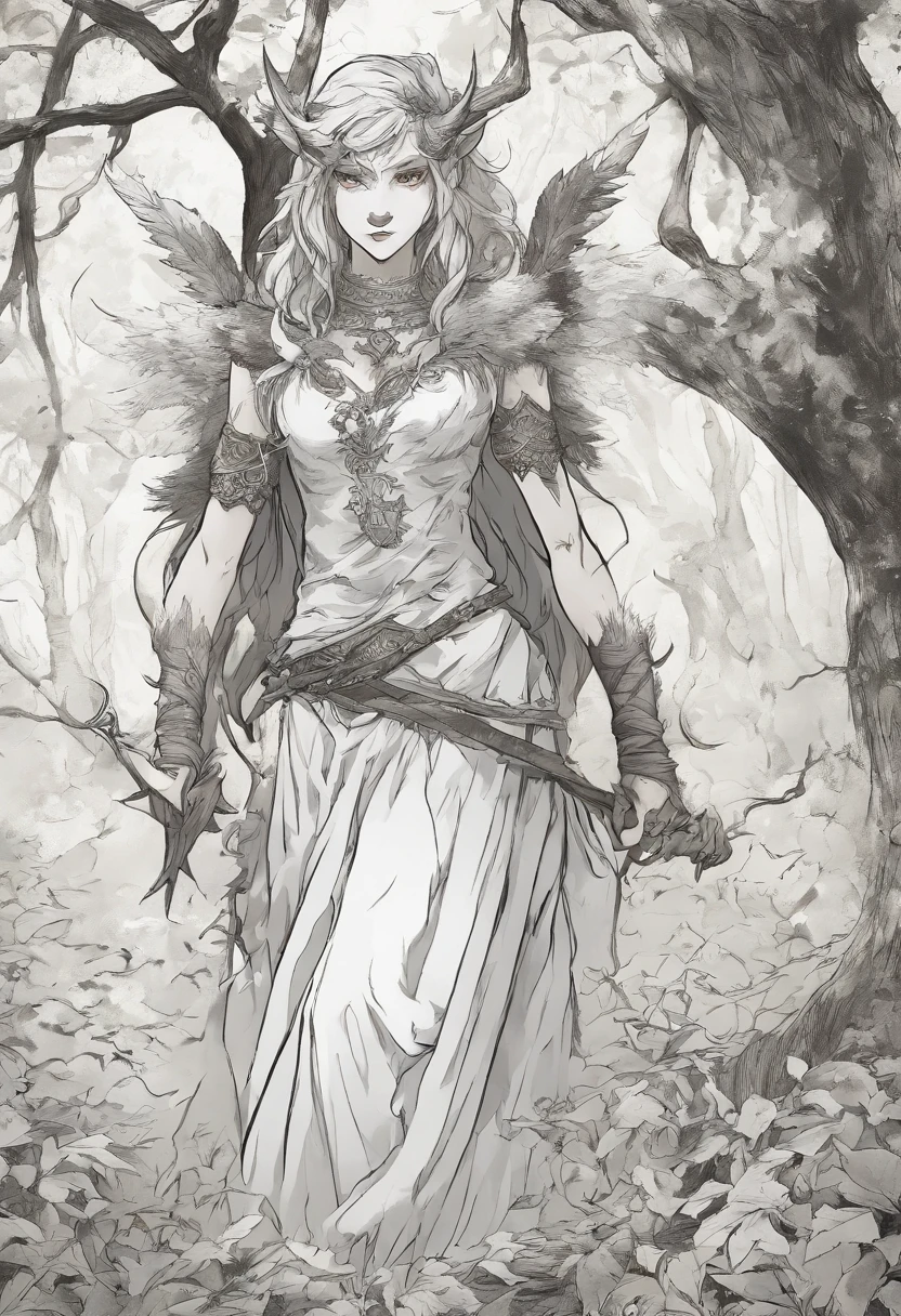 (best quality,4k,8k,highres,masterpiece:1.2),ultra-detailed,(realistic,photorealistic,photo-realistic:1.37),goblins,ambush,fantasy,line art,sepia,nature,forest,ominous,shadows,mysterious,curved trees,thick foliage,misty atmosphere,goblin faces,sharp teeth,pointy ears,dark looming figures,menacing expressions,dark robes,dagger-like weapons,sunlight filtering through the trees,beams of light,ethereal glow,smoke rising from the forest floor,uneasy silence,faint rustling sounds,undergrowth rustling,eyes glowing in the darkness,intense,thrilling,secrecy,surprise attack,adventure sensation,mystical feel