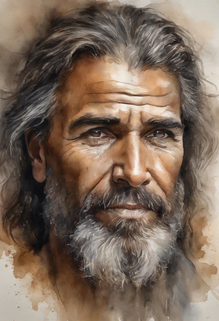 (simetria), centrado, um ((close)) retrato acima, (Jesus), um homem ????? muito fino,africano, com cabelo longo e barba, vestindo um longo manto branco, 35mm, pele natural, detalhe da roupa, textura 8k, 8k, detalhes insanos, detalhes intrincados, hiperdetalhadoaltamente detalhado, realista, soft  Cinematic Light, HDR, foco nítido, ((((cinematic look))), intrincado, elegante, altamente detalhado