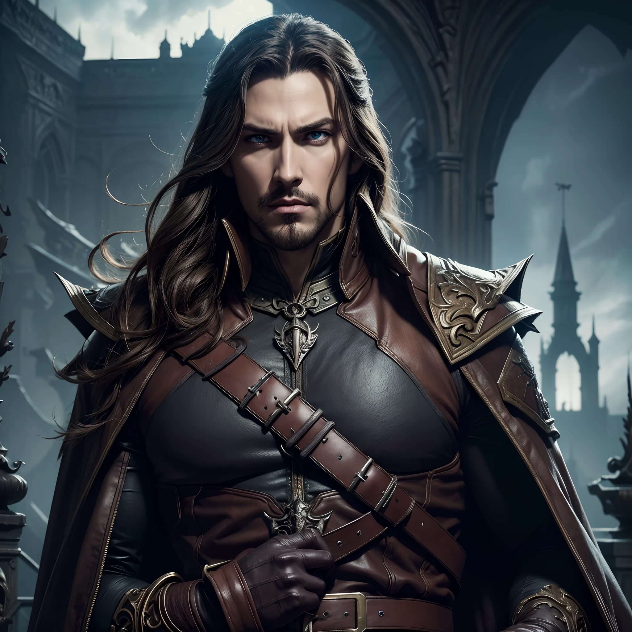 Castlevania Shadow Lord hyper realistic super detailed Dynamic Poster Advertising Movie Hyper Realistic Masterpiece Super Detailed