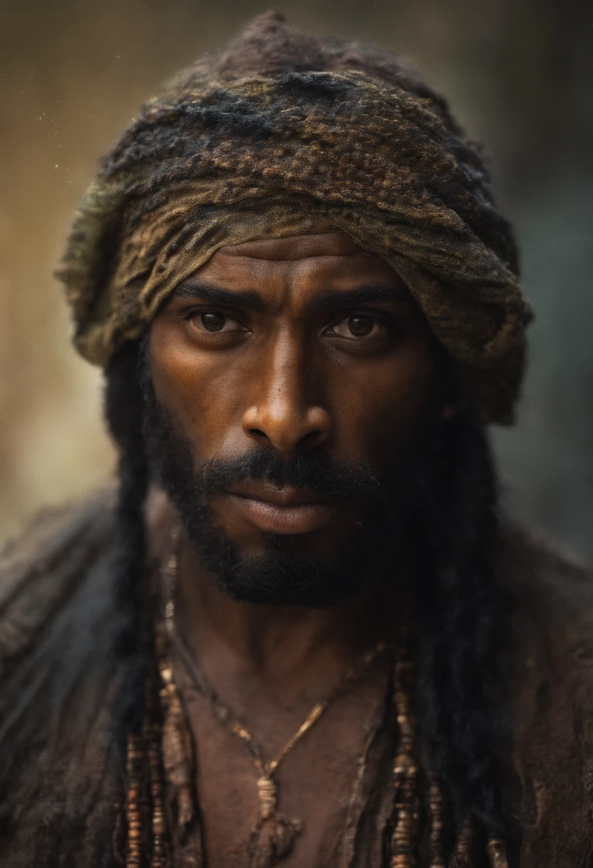 (simetria), centrado, um ((close)) retrato acima, (Jesus), um homem negro muito fino,africano, com cabelo longo e barba, vestindo um longo manto branco, 35mm, pele natural, detalhe da roupa, textura 8k, 8k, detalhes insanos, detalhes intrincados, hiperdetalhadoaltamente detalhado, realista, soft Cinematic Light, HDR, foco nítido, ((((cinematic look))), intrincado, elegante, altamente detalhado