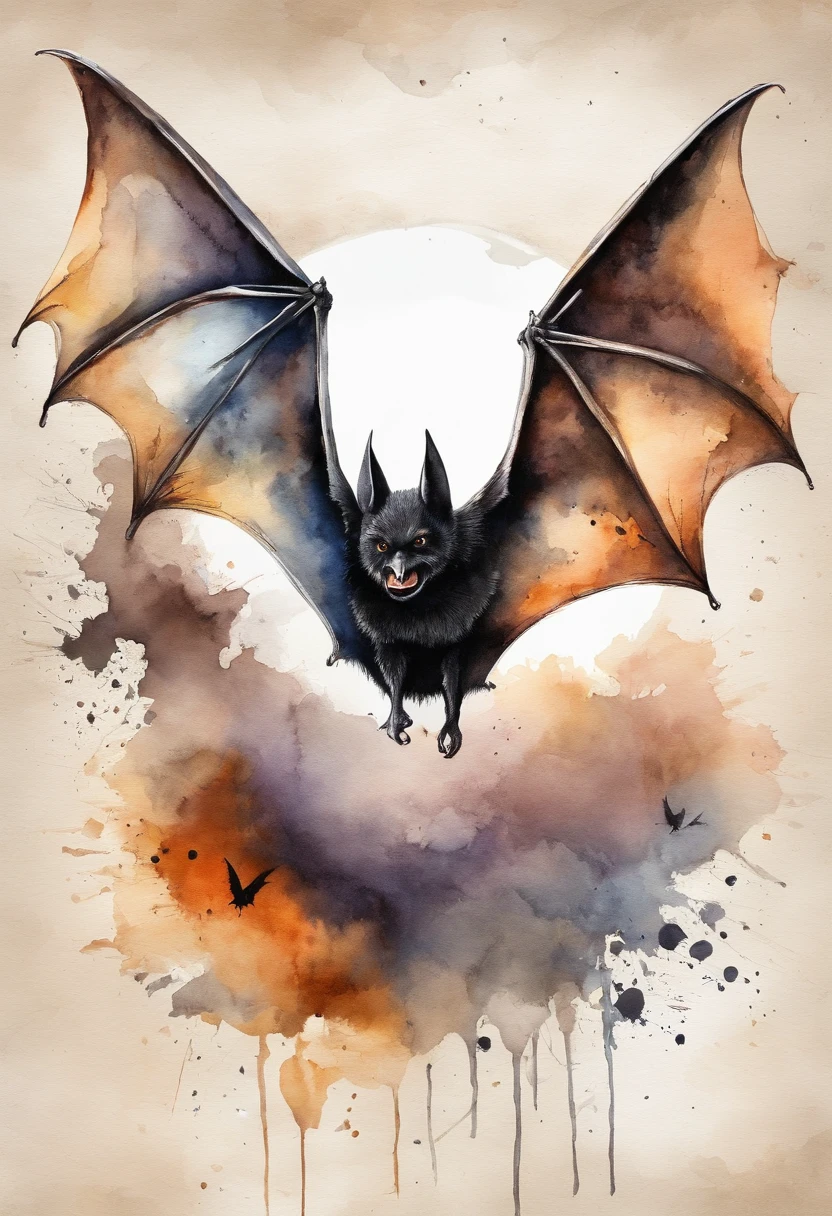bat sign on moon background