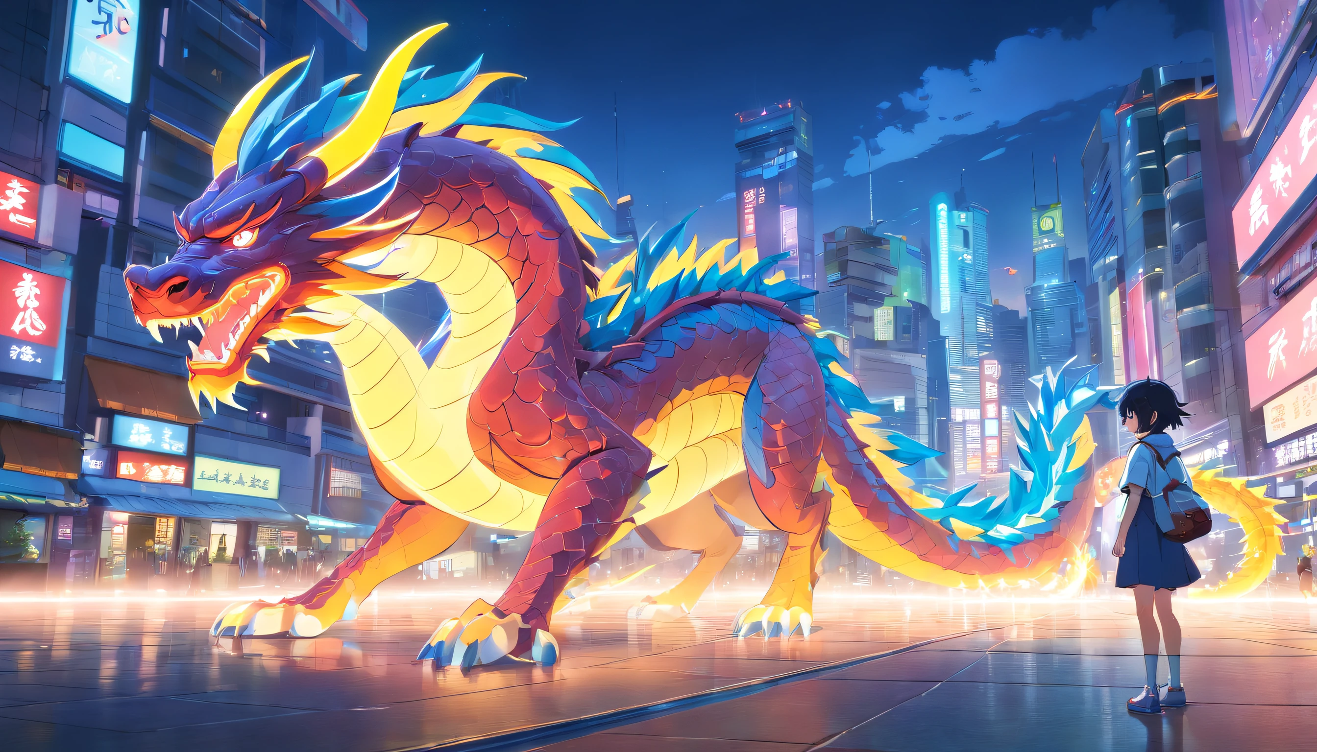 chinesedragon, (estilo de brinquedo da caixa cega:1.2), (tiro de corpo inteiro) , 1 Menina transparente,Behind him is a transparent Chinese dragon, Mech transparente, Capacete requintado:1.2, Glasses:1.2, Cyberpunk, brilho sonhador, luminous neon lights, limpo, fundo branco, ( global ilumination, Traching de raias, HDR, unreal render,Reasonable design, alto detalhe, master part, best quality, hiper HD, Cinematic lighting)
