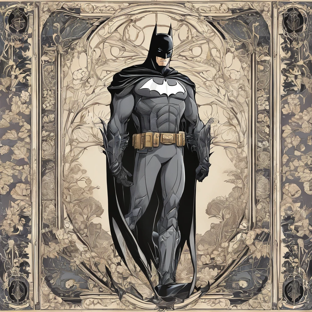 hyperrealiste batman surplombant la ville de gotham