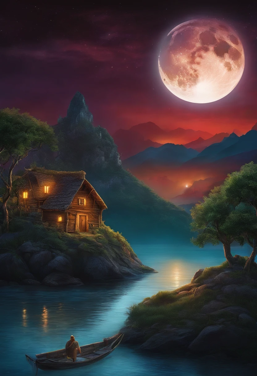 Um lobisomem triste se isola, for he is almost losing control of his curse in the midst of his village on a beautiful night of the full moon, while the village watches and laughs.