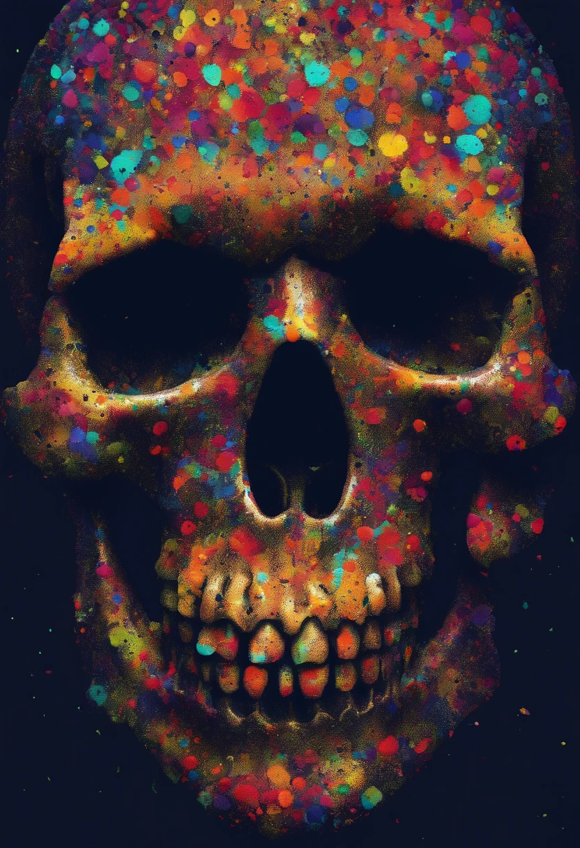High quality, logo style, watercolor, with 3D effect, as if puff printing. Powerful logo with strong, dark colors, like a skull. Monochromatic background, by yukisakura, incredible and original colors of the species. Traditional Screen Printing: "Create a t-shirt design with traditional screen printing using layers of solid, overlapping colors."