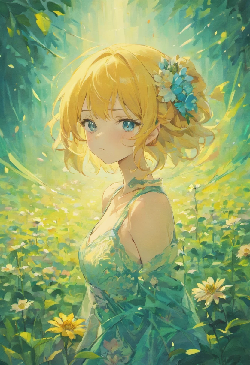 Field with beautiful flowers (close-up cleavage), meditate, Zazen, A meditative (Chinese landscape painting), (ink and watercolor painting), (8k wallpaper), (Light and Shadow Effect), rendering by octane, White balance design, Extremely detailed image representation, Wide angles, depth of fields, masterpiece, realistic, beautifully portrayed, a detailed, accurate, Masterpieces, masterpiece”