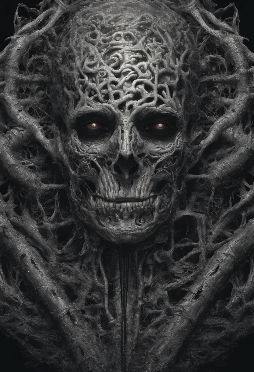 Em um mundo mergulhado na obscuridade eterna, A sinister figure emerges that challenges the notion of reality. A pale man, imerso nas sombras, His body is a macabre canvas painted with nuances of blackness and mystery. His presence evokes an ancestral terror, as if it were a grim echo of long-forgotten times.
The icy gaze of this being conveys the history of ages past, eyes sparkling like empty sockets filled with fragments of ancient memories and secrets whispered by the winds of the night. Every wrinkle on his pale skin seems to contain narratives of a dark past, while his countenance remains inscrutable, Hiding the depths of his existence.
Os cabelos longos, As Black as the Abyss, caem em cascata pelos ombros, seeming to be an extension of the darkness that surrounds him. Cada mecha ondulante captura a luz fraca, criando um halo de penumbra que o acompanha a cada passo, as if he were a creature born of the night itself.
Wearing a dark, enigmatic costume that looks woven from the shadows themselves, It evokes a haunted elegance that highlights its uniqueness in the darkness of the world. Every detail of the costume is meticulously crafted, remembering the costumes of ancient dynasties that long ago succumbed to oblivion.
His aura exudes a mystery shrouded in an air of restlessness. This enigmatic figure carries with it the memory of old memories, Stories lost in the mists of time, segredos enterrados no inconsciente coletivo. Your purpose, sua busca, permanecem trancados nas profundezas de sua alma atormentada, enquanto ele perambula pelos recantos mais sombrios do mundo, a living reminder of forgotten times and unimaginable horrors.